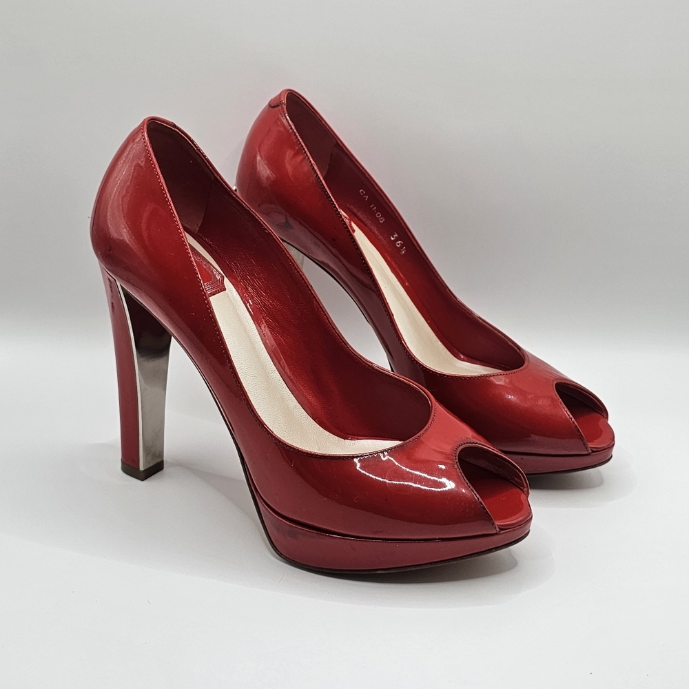 Dior Red Peep Toe
